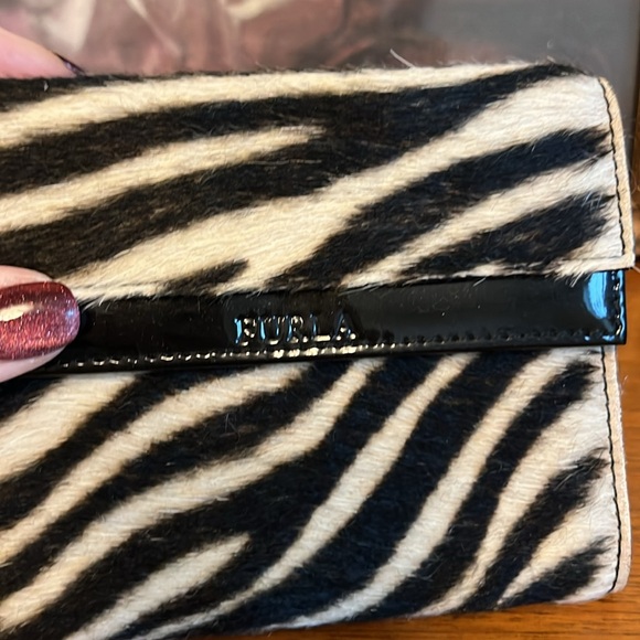 EUC Furla zebra print wallet - Picture 3 of 11